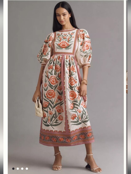 FARM Rio Dresses & Skirts - FARM Rio Puff-Sleeve Floral print Midi Dress